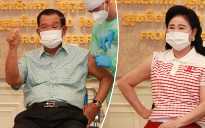 Thủ tướng Hun Sen tiêm vaccine ngừa Covid-19, dịch bệnh ở Campuchia tiếp tục phức tạp